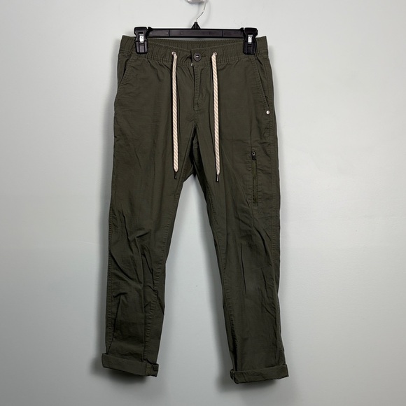 Vuori Pants - Vuori Ripstop Pants Women’s Size XS Olive Green Cargo Pocket Drawstring VW401